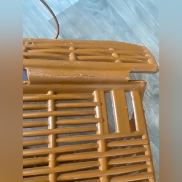 3/55$ Vintage Wicker Jaleau orange plastic fish basket made in Canada - Picture 5 of 15